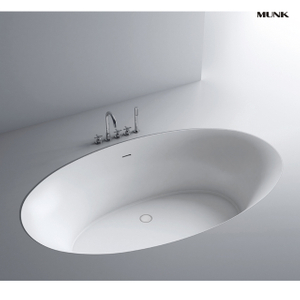 54 Zoll ovale Drop-In-Badewanne mit fester Oberfläche
